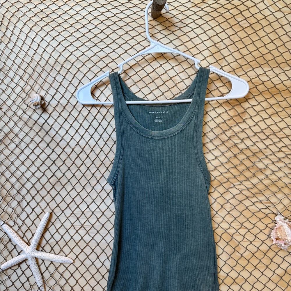 American Eagle Dark Green Tank Top
